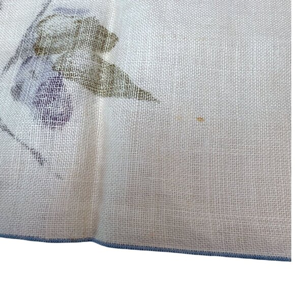 Vintage Vera Napkin 16" Square Blue Floral Linen Style MCM Textiles - Picture 10 of 11